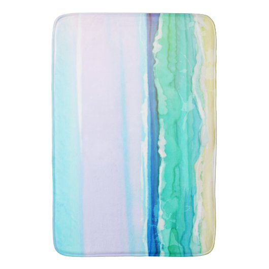 Waterverf Beach Scene 1 Badmat (Voorkant Verticaal)