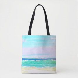 Waterverf Beach Scene 1 Tote Bag