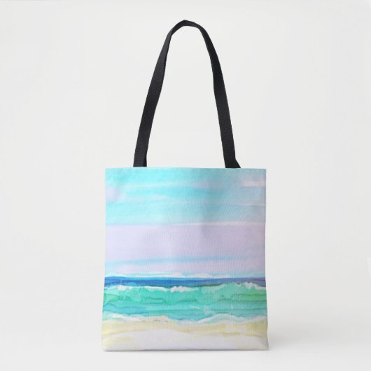 Waterverf Beach Scene 1 Tote Bag (Voorkant)