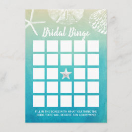 Waterverf Beach Seashells Bridal Bingo Game