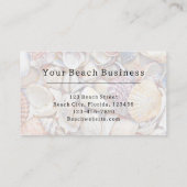 Waterverf Beach Seashells Visitekaartje (Achterkant)