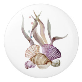 WATERVERF BEACH SHELLS CORAL COASTAL KERAMISCHE KNOP