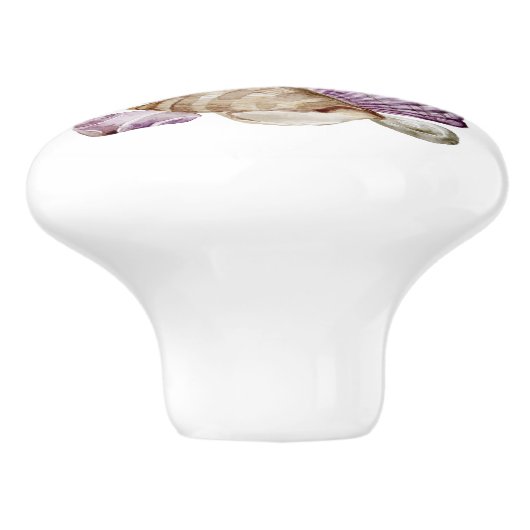 WATERVERF BEACH SHELLS CORAL COASTAL KERAMISCHE KNOP (Zijkant)