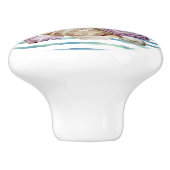 WATERVERF BEACH SHELLS CORAL VACATION HOUSE KERAMISCHE KNOP (Zijkant)