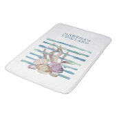 WATERVERF BEACH SHELLS CORAL VACTION BADMAT (Gekanteld)