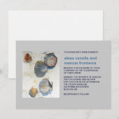 Waterverf Beach Shells Weddenschap Kaart (Voorkant / Achterkant)