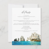 Waterverf Beach Skyline Cabo Mexico - Specificatie Kaart (Voorkant)