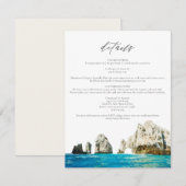 Waterverf Beach Skyline Cabo Mexico - Specificatie Kaart (Voorkant / Achterkant)