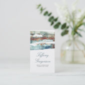 Waterverf Beach Splash Modern tropische oceaan Visitekaartje (Staand voorkant)