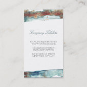 Waterverf Beach Splash Modern tropische oceaan Visitekaartje (Achterkant)