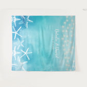 Waterverf Beach Starfish Summer Wedding Backdruppe Wandkleed (Voorkant (horizontaal))