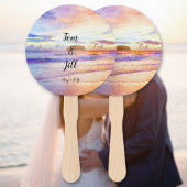 Waterverf Beach Sunrise Weddenschap Handwaaier