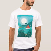 Waterverf Beach T-shirt (Voorkant)
