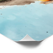 Waterverf Beach Thanksgiving Perfect Poster (Hoek)