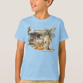 Waterverf Beach Thanksgiving T-shirt (Voorkant)