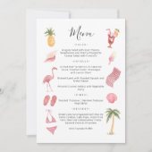 Waterverf Beach Thema Menu Kaart (Voorkant)