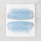 Waterverf Beach Theme Table Place Card Plaatskaartje (Buitenkant ongevouwen)