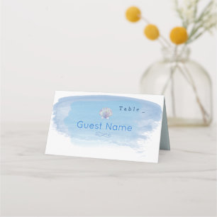 Waterverf Beach Theme Table Place Card Plaatskaartje