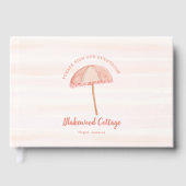 Waterverf Beach Umbrella Tropical Vakantiehuis Gastenboek (Voorkant)