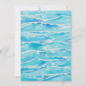 Waterverf Beach Waves Coast Peninsula Baby shower Kaart (Achterkant)
