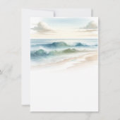 Waterverf Beach Waves Rustieke Kust Dank u Kaart (Achterkant)