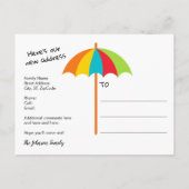 Waterverf Beach We verhuisden naar Florida New Add Aankondigingskaart (Achterkant)