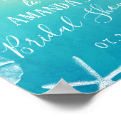 Waterverf Beach Weddenschap Vrijgezellenfeest Welk Poster (Hoek)