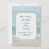 Waterverf Beach Wedding and Starfish Kaart (Voorkant)