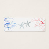 Waterverf Beach Wedding antwoord op website RSVP Mini Visitekaartjes (Achterkant)