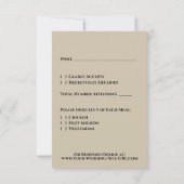 Waterverf Beach Wedding Arch met Rozen RSVP Kaartje (Achterkant)