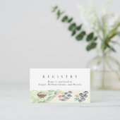 Waterverf Beach Wedding Bridal Registry Informatiekaartje (Staand voorkant)