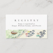 Waterverf Beach Wedding Bridal Registry Informatiekaartje (Voorkant)