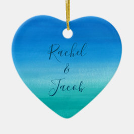 Waterverf Beach Wedding Couple Keramisch Ornament