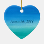 Waterverf Beach Wedding Couple Keramisch Ornament (Achterkant)