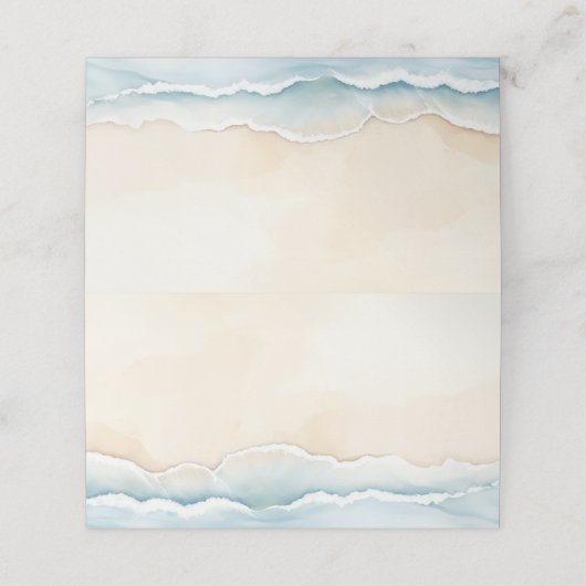 Waterverf Beach Wedding Place Kaarten Plaatskaartje (Buitenkant ongevouwen)