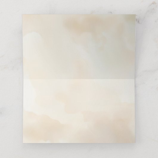 Waterverf Beach Wedding Place Kaarten Plaatskaartje (Binnenkant ongevouwen)