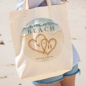 Waterverf Beach Wedding Welkom Canvas tas
