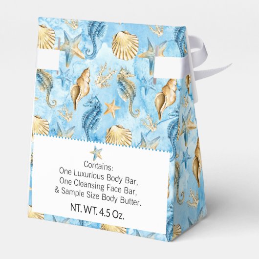 Waterverf Beach Zee Life Spa Cadeauverpakking Bedankdoosjes (Achterkant)