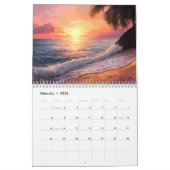 Waterverf Beach Zeegezichten Kalender (Feb 2026)