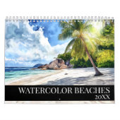 Waterverf Beach Zeegezichten Kalender (Hoes)