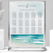 Waterverf Beach Zomer Bruiloft Zitkaart Poster