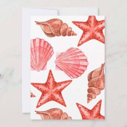 waterverf Beach Zomerfeest Verjaardag Kaart (Achterkant)