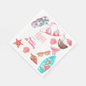 waterverf Beach Zomerfeest Verjaardag Servet (Hoek)