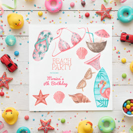 waterverf Beach Zomerfeest Verjaardag Servet
