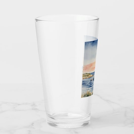Waterverf Beachy Ocean Lighthouse Glas (Rechts)