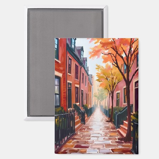 Waterverf Beacon Hill Magneet (Voorkant / Achterkant)