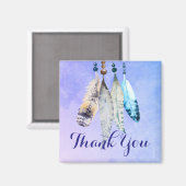 Waterverf Beads 'n Veters op Bluish Paars Magneet (Voorkant / Achterkant)