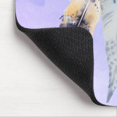 Waterverf Beads 'n Veters op Bluish Paars Muismat (Hoek)