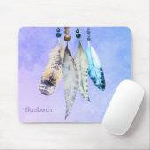 Waterverf Beads 'n Veters op Bluish Paars Muismat (Met muis)