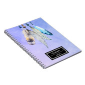 Waterverf Beads 'n Veters op Bluish Paars Notitieboek (Rechterzijde)